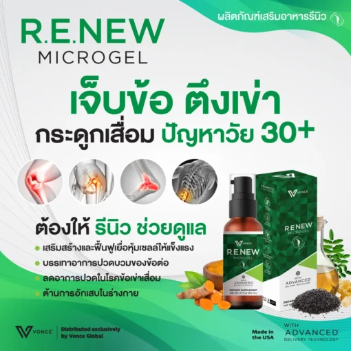 Renew รีนิว อาหารเสริมลดปวดอักเสบในเซลล์ เสริมภูมิคุ้มกัน ข้อเข่าเสื่อม จากสหรัฐอเมริกา7