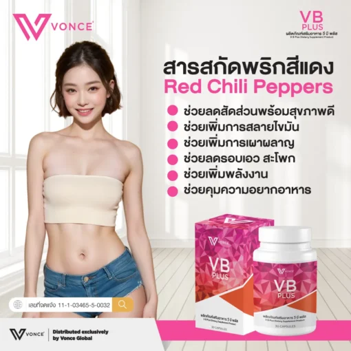 VB Plus วีบีพลัส อาหารเสริมลดน้ำหนัก เร่งเผาผลาญ สลายไขมัน ลดพุง เร่งเบิร์น ดีท็อก 3