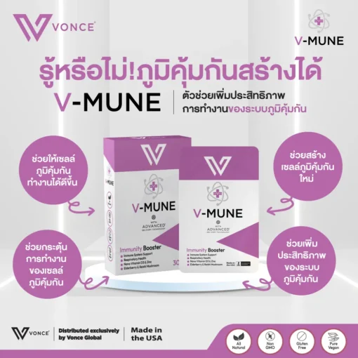 VMUNE วีมูน อาหารเสริมภูมิคุ้มกัน ภูมิแพ้ อ่อนแอ ป่วยบ่อย ภูมิคุ้มกันต่ำ5